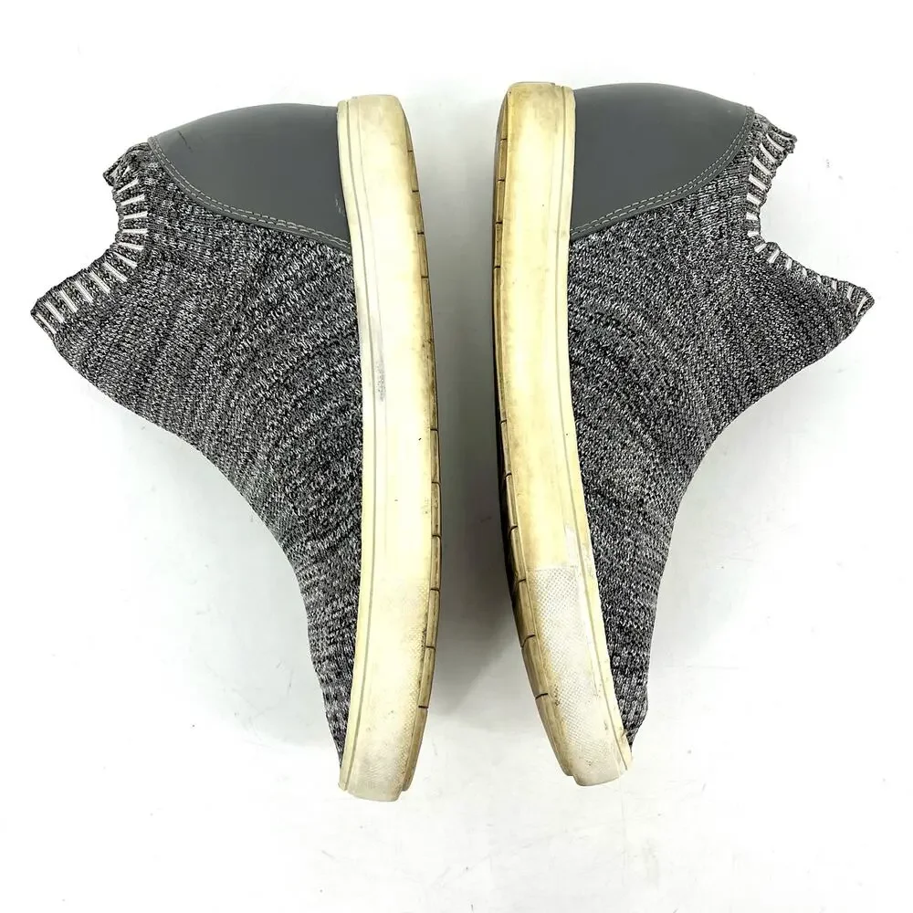 Women's Brash Elisha Knit Fashion wedge‎ Sneakers No Laces Slip-On Gray Size 10